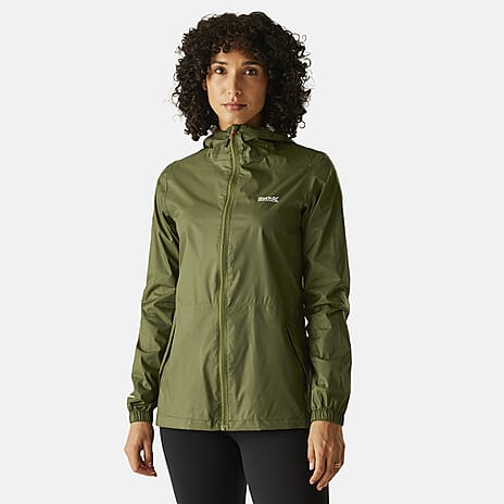 Regatta Womens Full Waterproof Jacket With Packet Pouch (Size 20) - Nephitegreen