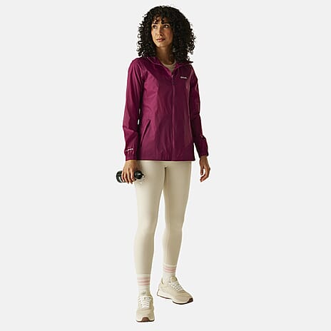 Regatta Womens Full Waterproof Jacket With Packet Pouch (Size 16) - Beaujolais