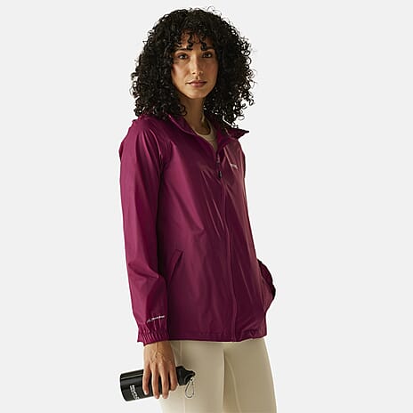 Regatta Womens Full Waterproof Jacket With Packet Pouch (Size 20) - Beaujolais