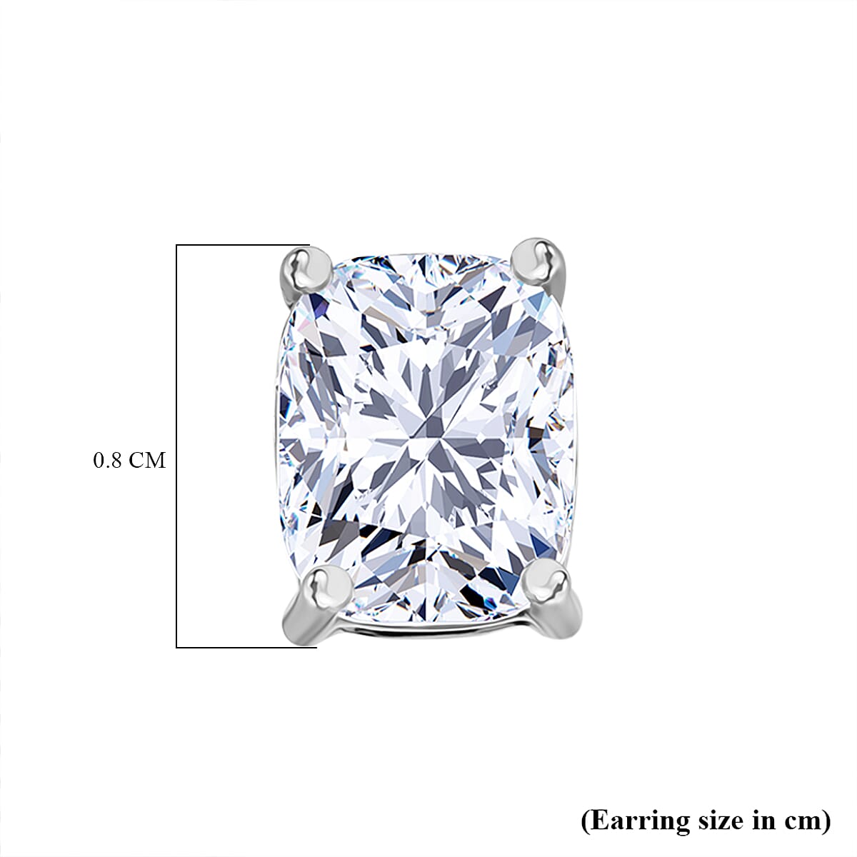 Luxuriant 950 Platinum VS Lab Grown Diamond F, VS Solitaire Stud Push Post Earring, Platinum Wt.1.5 Gms  2.030  Ct.