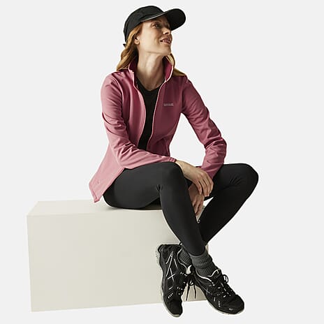 Regatta Womens Softshell Fleece Jacket With Full Zip (Size 22) - Dusty Rose