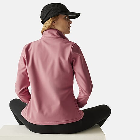 Regatta Womens Softshell Fleece Jacket With Full Zip (Size 26) - Dusty Rose