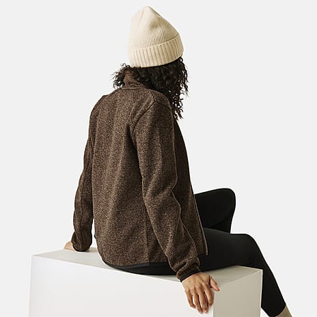 Regatta Womens Full Zip Fleece Jacket With Contrast Trim (Size 20) - Mocha