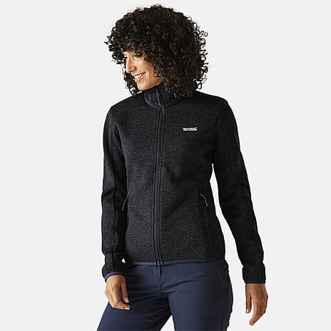 Regatta Full Zip Fleece Jacket With Contrast Trim (Size 16) - Navy