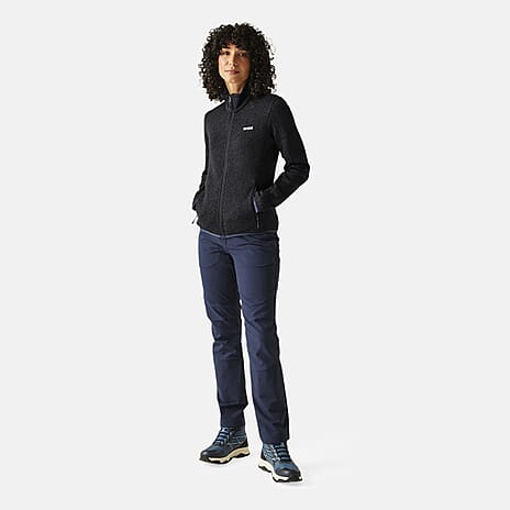 Regatta Full Zip Fleece Jacket With Contrast Trim (Size 16) - Navy