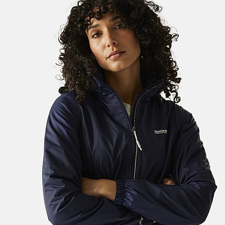 Regatta Womens Pack-it Fully Waterproof Jacket (Size 14) - Navy