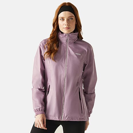 Regatta Womens Packaway Fully Waterproof Jacket (Size 16) - Lilas
