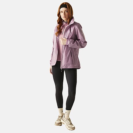 Regatta Womens Packaway Fully Waterproof Jacket (Size 16) - Lilas