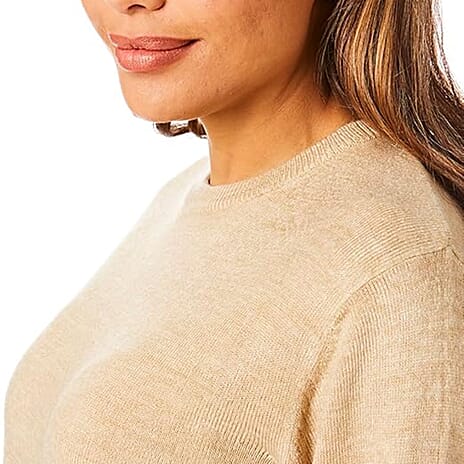 Closeout Deal Acrylic Jumper (Size - Large) - Beige