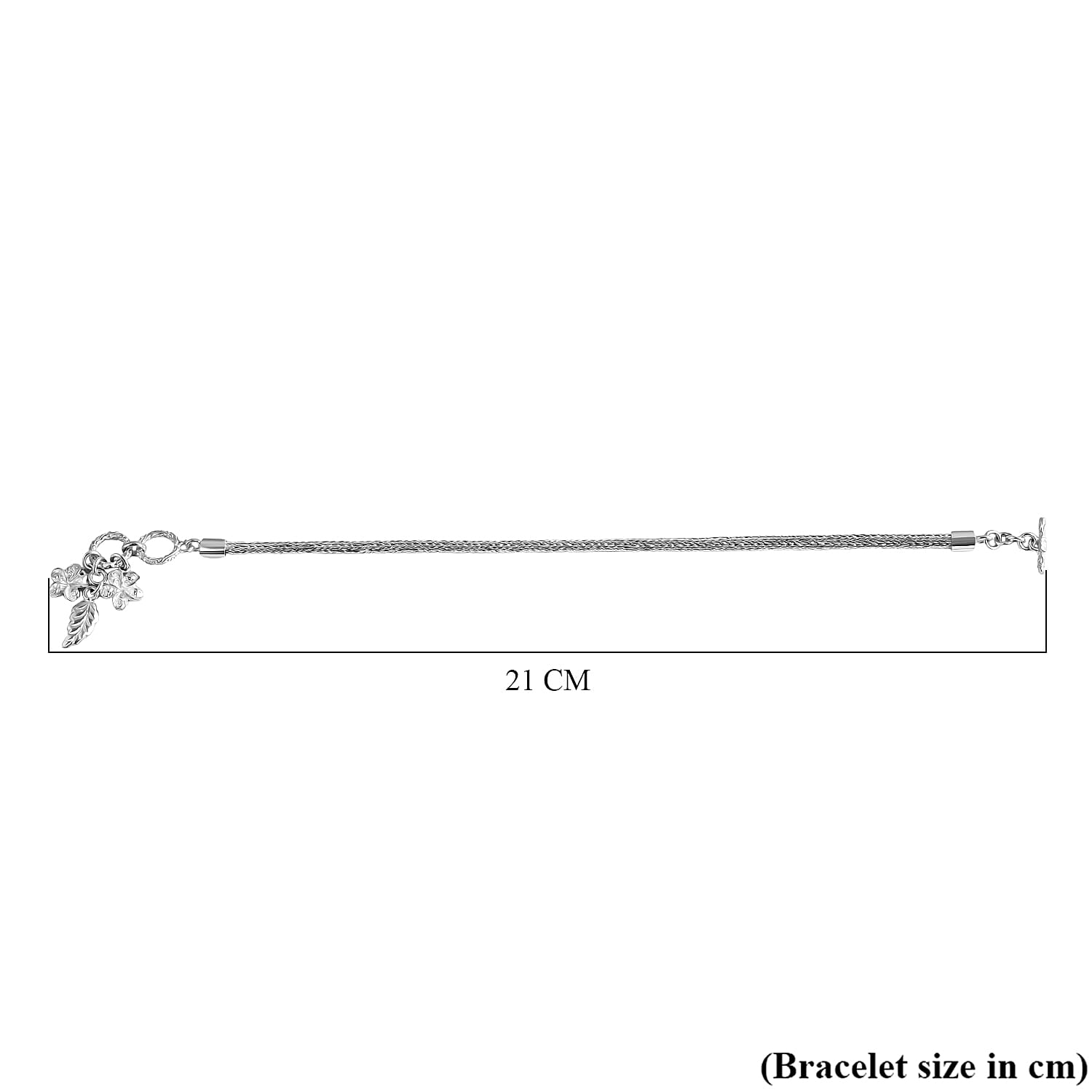 D'Joy Sterling Silver T-Bar Bracelet (Size 7.5-8), Silver Wt. 9.20 Gms.