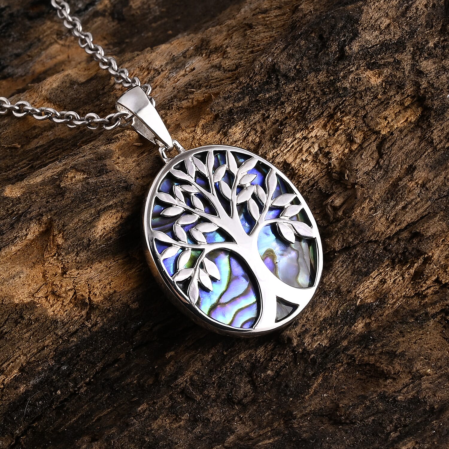 Abalone Shell Pendant in Sterling Silver