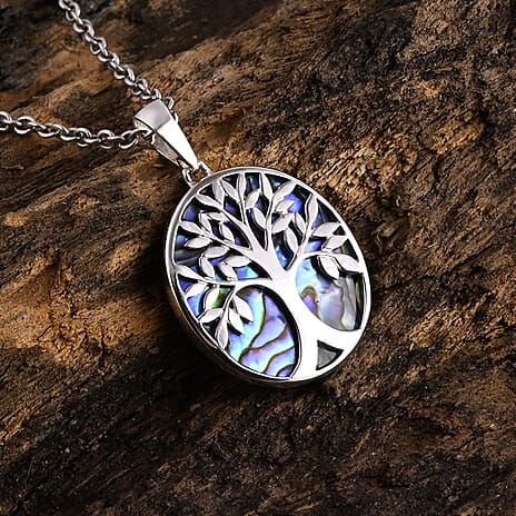 Abalone Shell Pendant in Sterling Silver