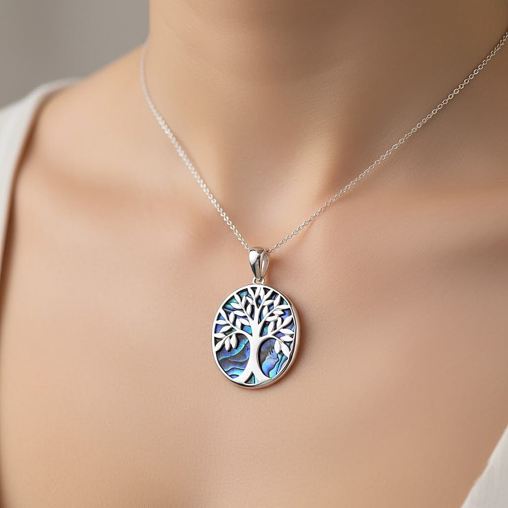 Abalone Shell Pendant in Sterling Silver