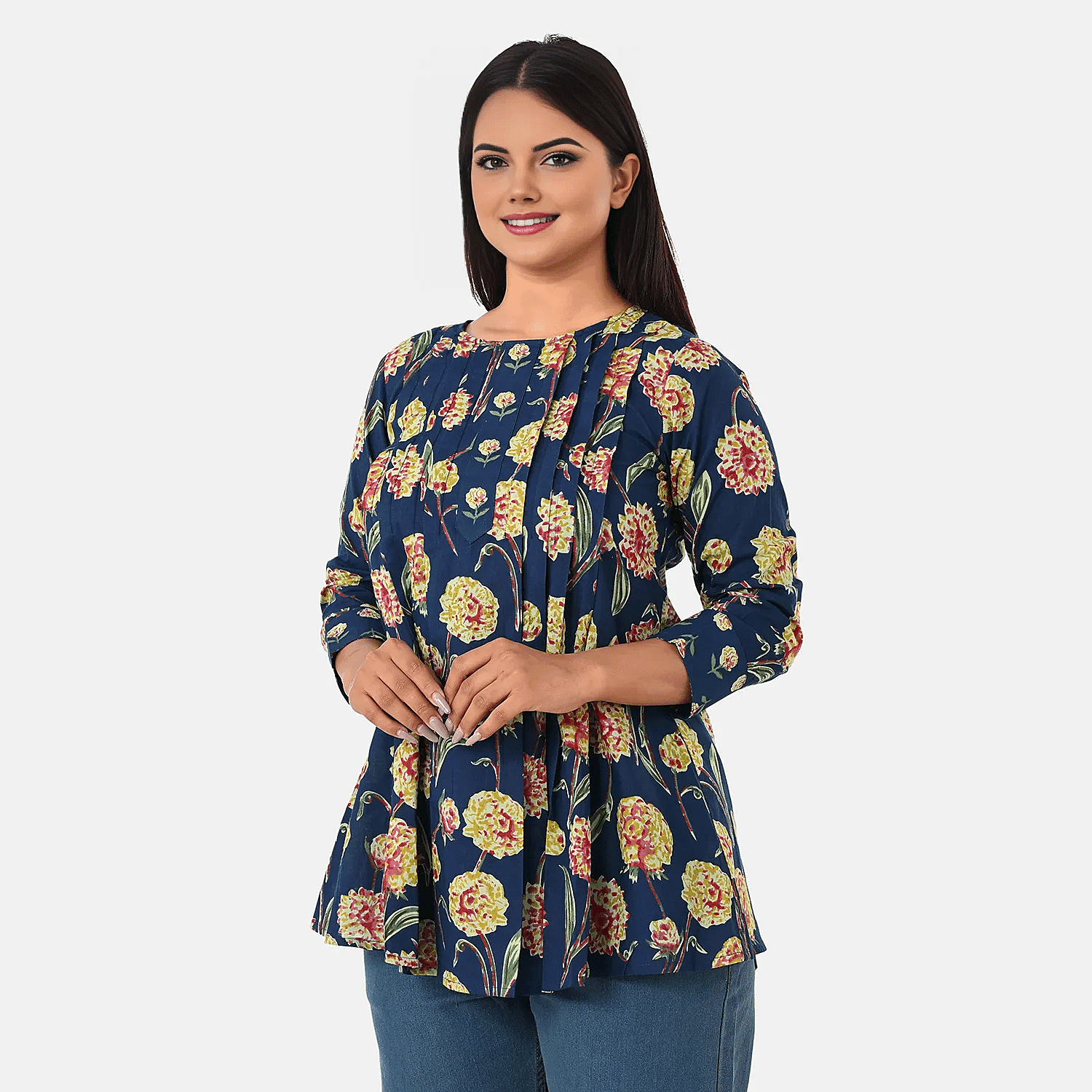 & Maisi Cotton Printed Top 
