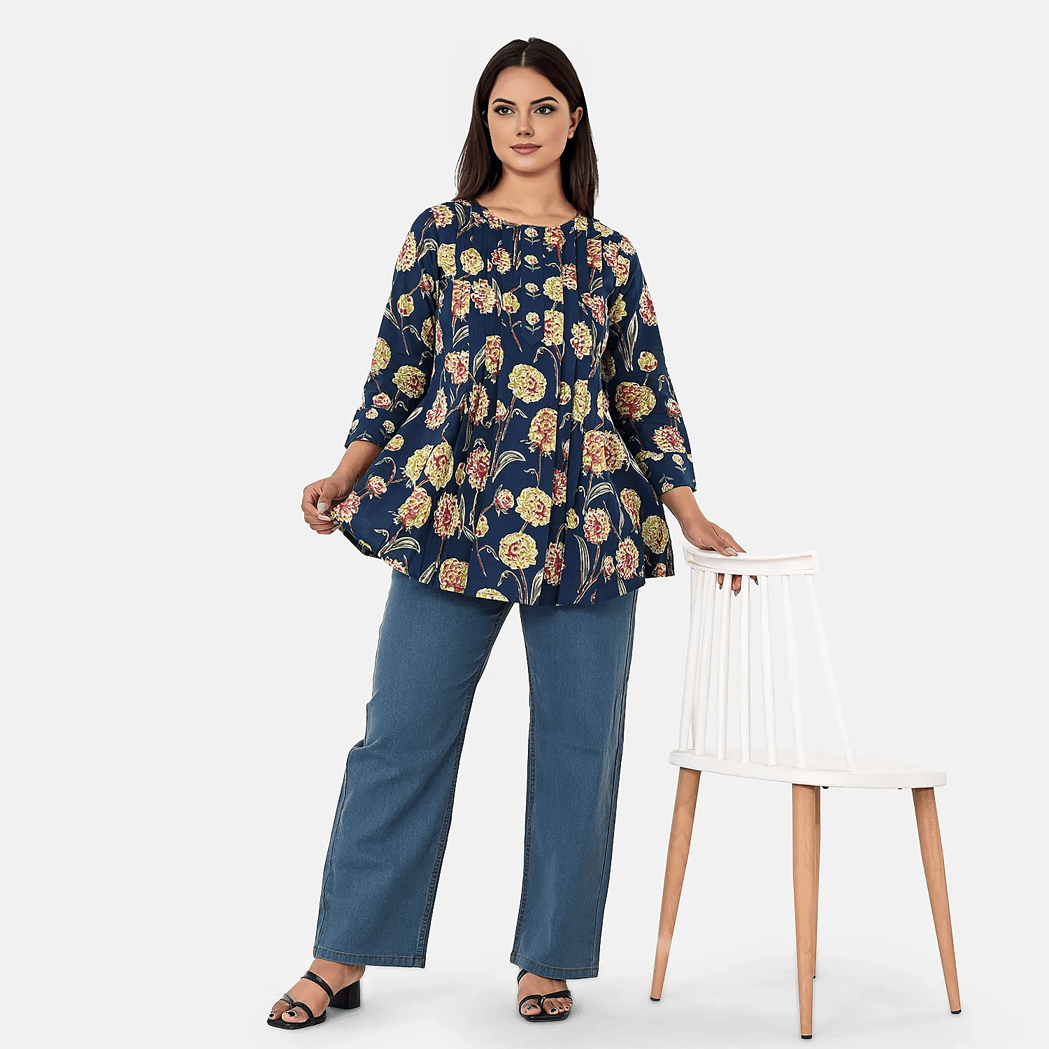 & Maisi Cotton Printed Top 