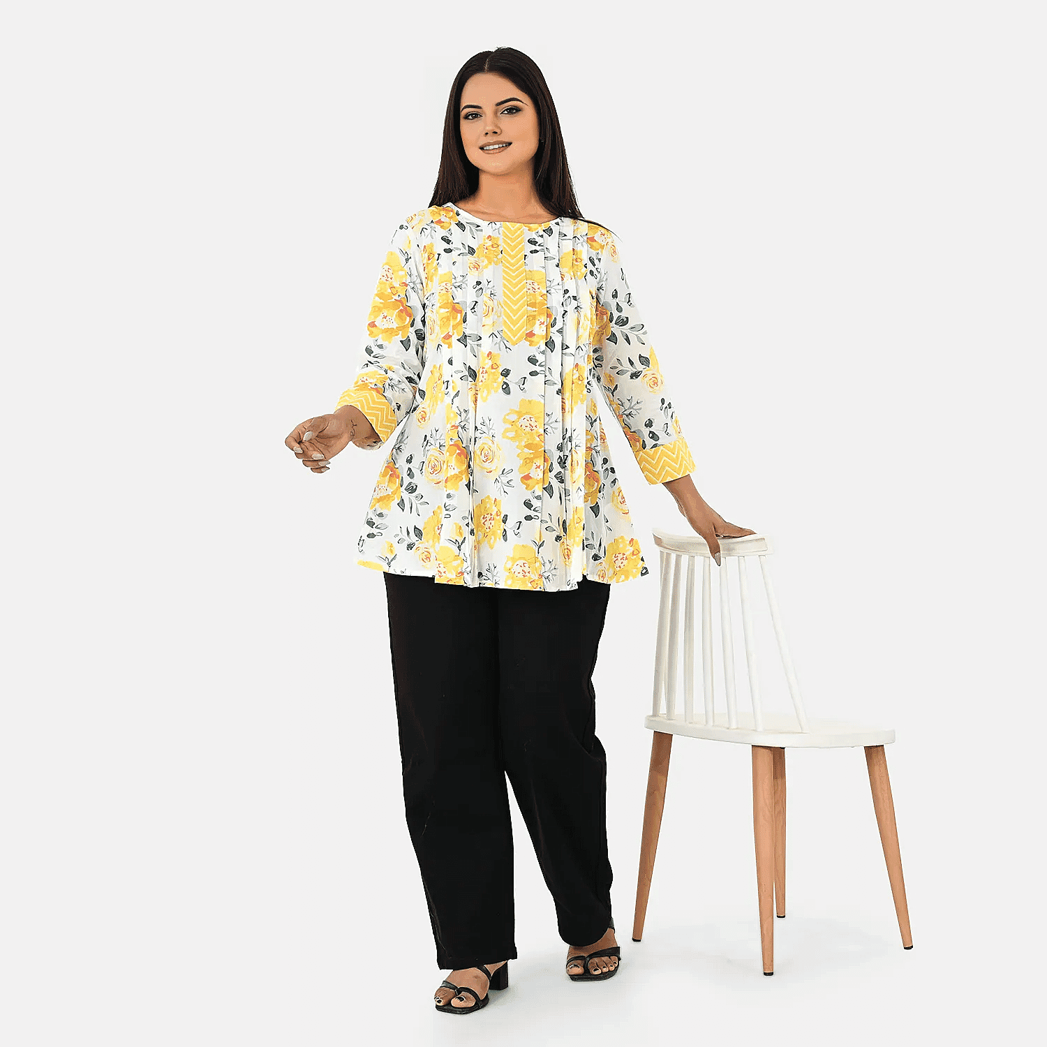 & Maisi Cotton Printed Top 