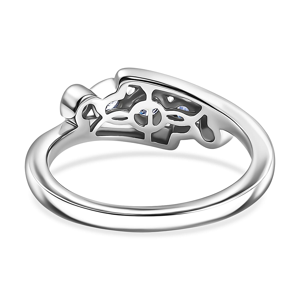 Luxuriant Lab Grown Diamond (SI-GH) Ring in Rhodium Overlay Sterling Silver 0.25 Ct.