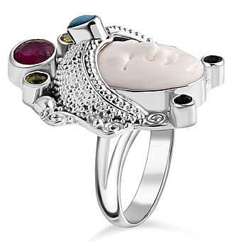https://tjcuk.sirv.com/Products/82/6/8261804/D-Joy-Ox-Bone-Multi-Gemstones-Ring-Sterling-Silver-Silver-Wt-12-05-Gms_8261804_3.jpg?w=342&h=342