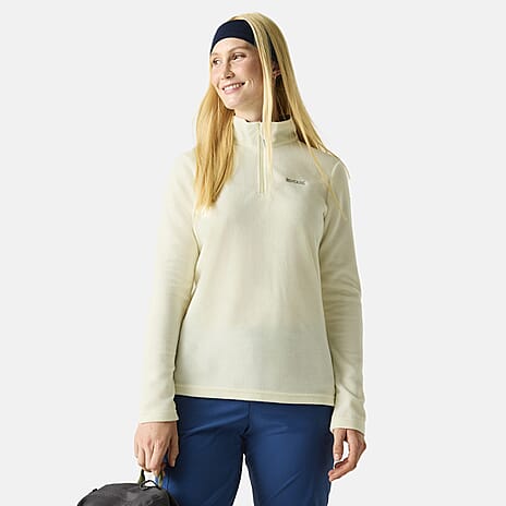 Regatta Womens Lightweight Half-Zip Fleece (Size 12) - Cream