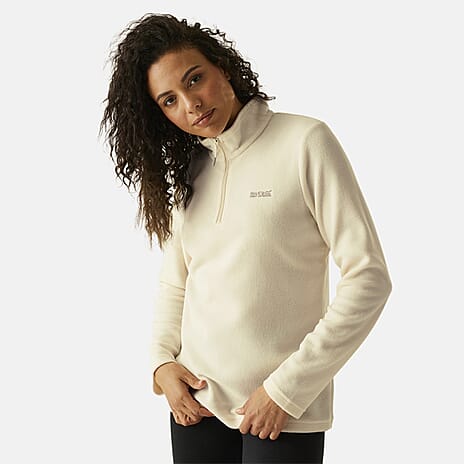 Regatta Half Zip Full Sleeve Fleece (Size 16) - Cream White