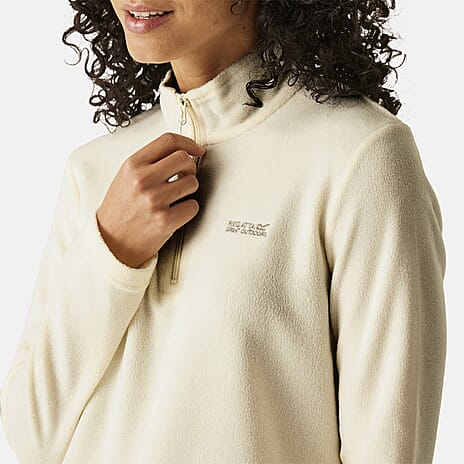 Regatta Half Zip Full Sleeve Fleece (Size 16) - Cream White