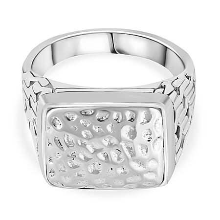 Royal Bali Collection- D'Joy Sterling Silver Signet Ring, Silver Wt. 10.74 Gms
