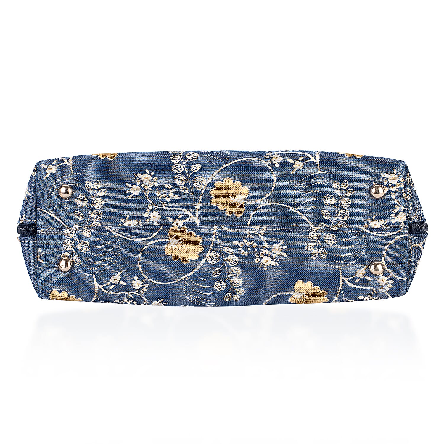 Signare Jane Austen Print Convertible Handbag - Denim Blue
