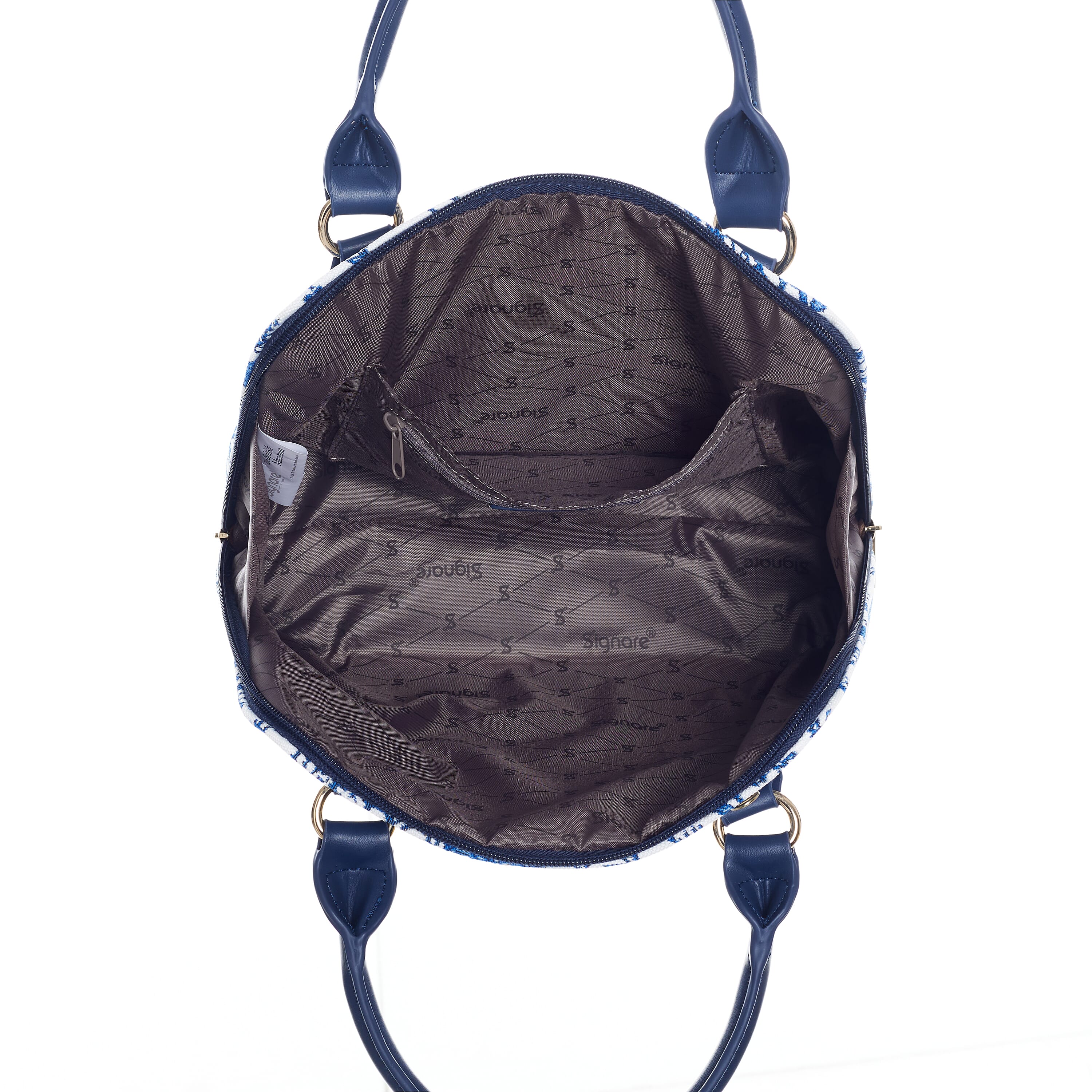 Signare British Museum Chinoiserie Print Convertible Handbag - White