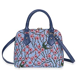 Signare British Museum Chinoiserie Print Convertible Handbag - White