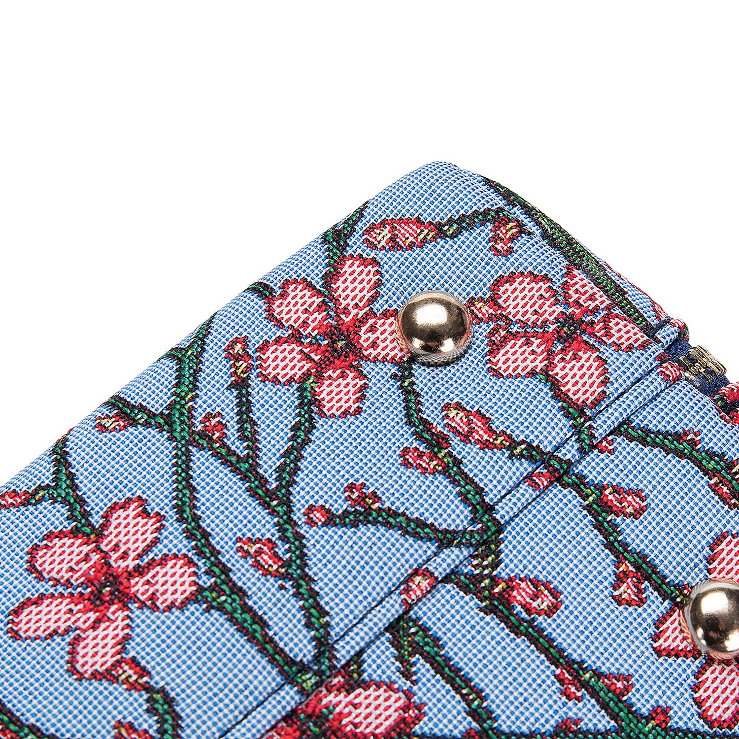 Signare Blossom & Swallow Print Convertible Handbag - Light Blue