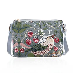 Signare Morning Garden Satchel Crossbody Bag - Black