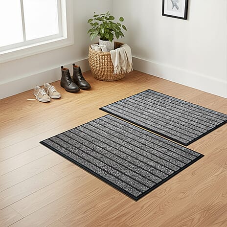 IW Special Rubber Rug and Door Mat (Size 40x60 cm) - Grey
