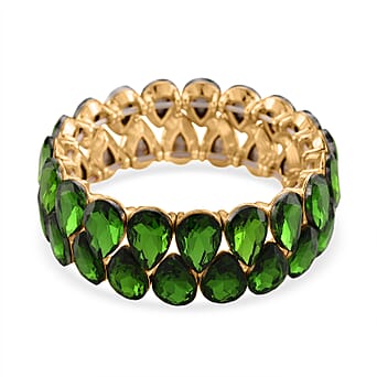 https://tjcuk.sirv.com/Products/82/6/8262439/Green-Glass-Pear-Stretchable-Bracelet-in-Yellow-Gold-Tone_8262439.jpg?w=342&h=342