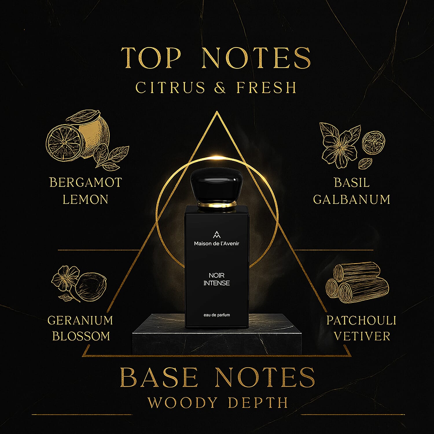 Maison de l'Avenir Noir Intense Eau de Parfum Unisex - 100ml