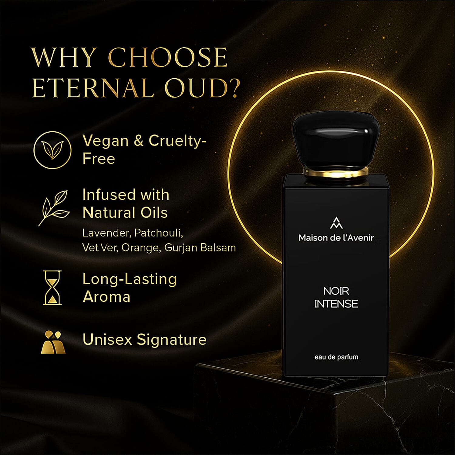 Maison de l'Avenir Noir Intense Eau de Parfum Unisex - 100ml