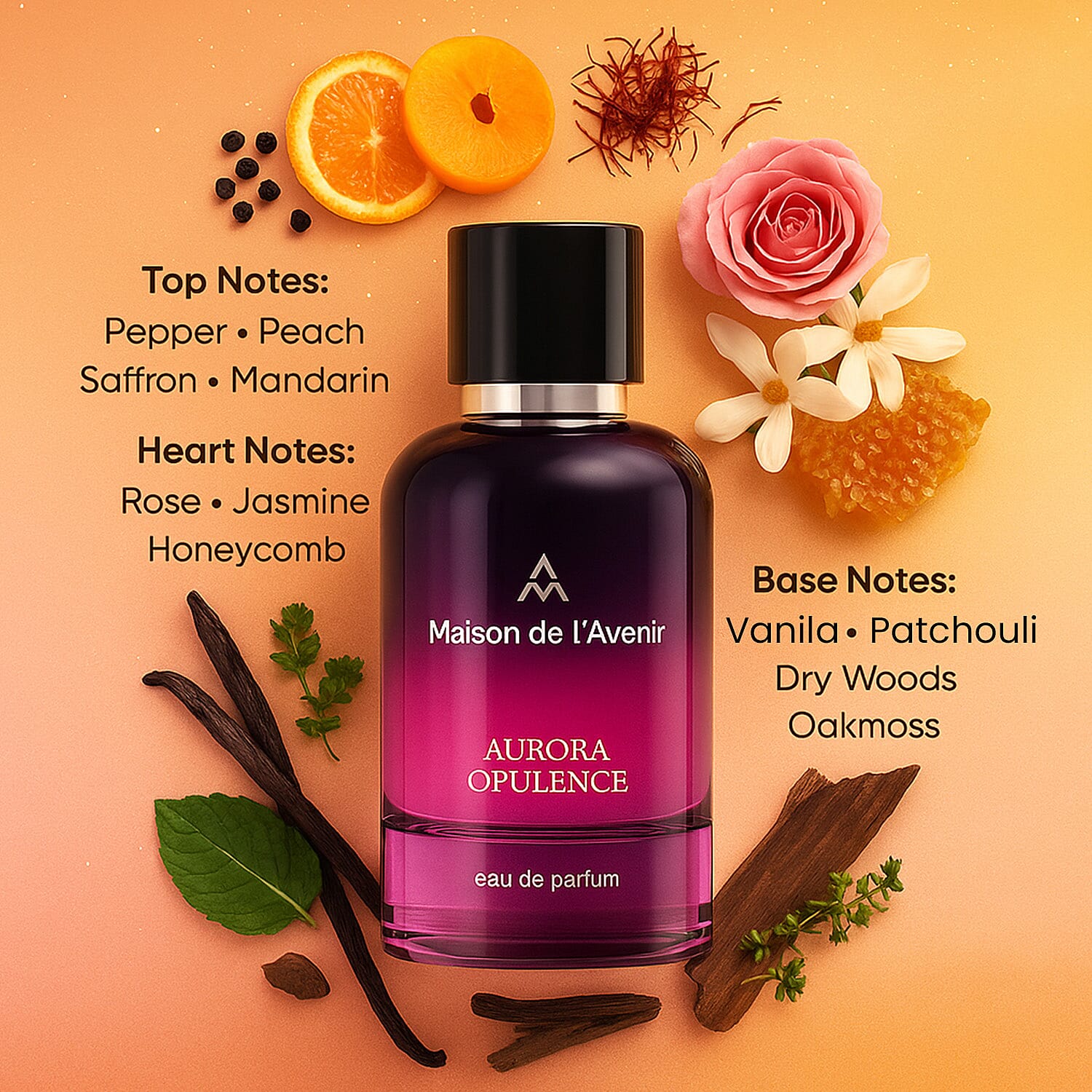 Maison de l'Avenir - Zenith Collection - Aurora Opulence - Eau de Parfum Unisex - 100ml