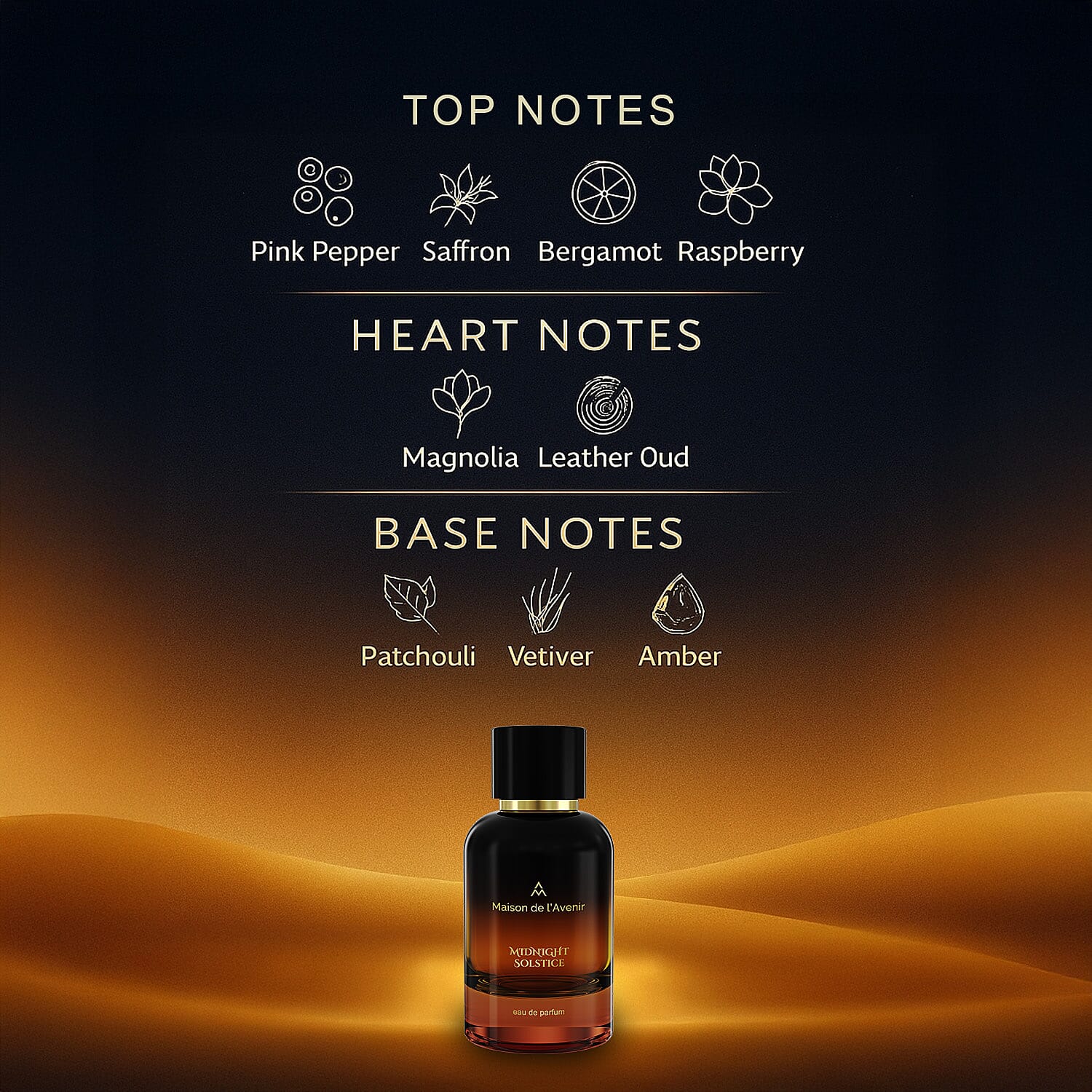 Maison de l'Avenir - Zenith Collection - Midnight Solstice Eau de Parfum Unisex - 100ml