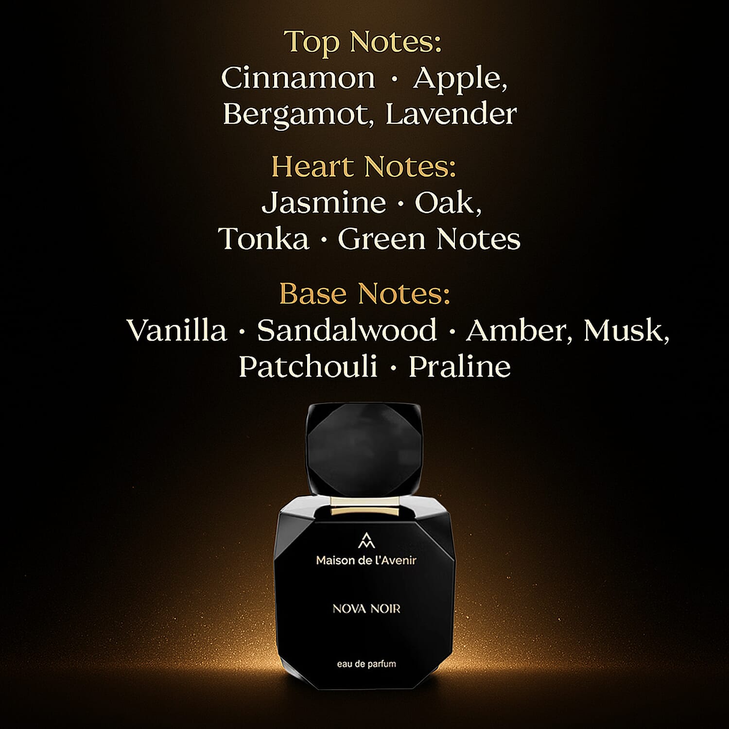 Maison de l'Avenir Nova Noir Eau de Parfum Unisex - 100ml