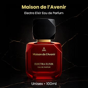 https://tjcuk.sirv.com/Products/82/6/8262668/Maison-de-l-Avenir-Electra-Elixir-Eau-de-Parfum-Unisex-100ml_8262668_1.jpg?w=342&h=342