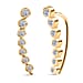 LUXURIANT Lab Grown Diamond Ear Climber Earring in 18K Vermeil Yellow Gold Over Sterling Silver 0.25 Ct. (SI-GH)