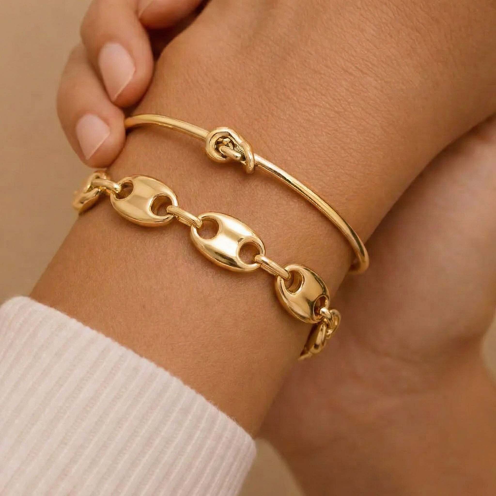 Luxoro Designer Inspired 9K Yellow Gold Bracelet (Size 7.5), Gold Wt. 6.60 Gms.