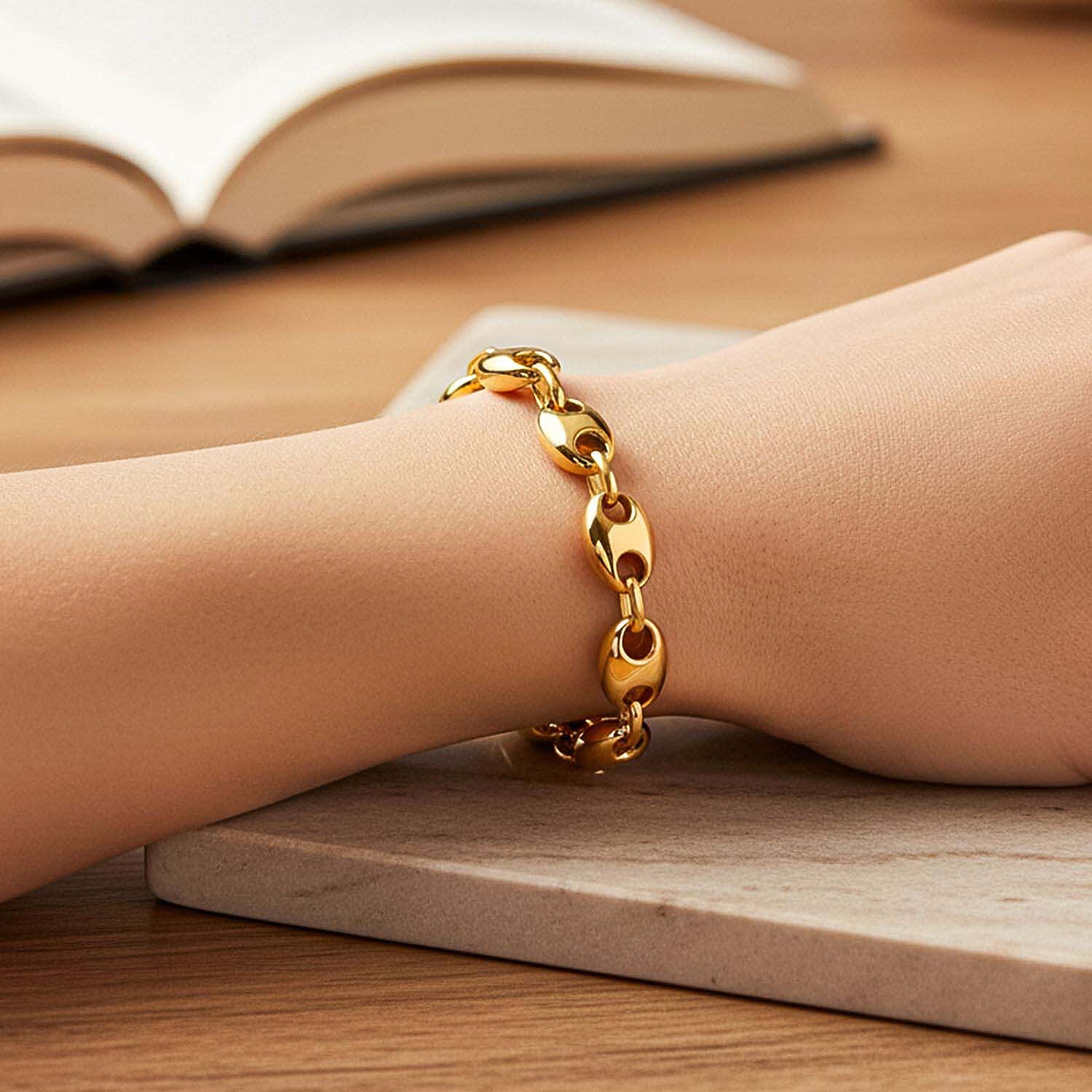 Luxoro Designer Inspired 9K Yellow Gold Bracelet (Size 7.5), Gold Wt. 6.60 Gms.