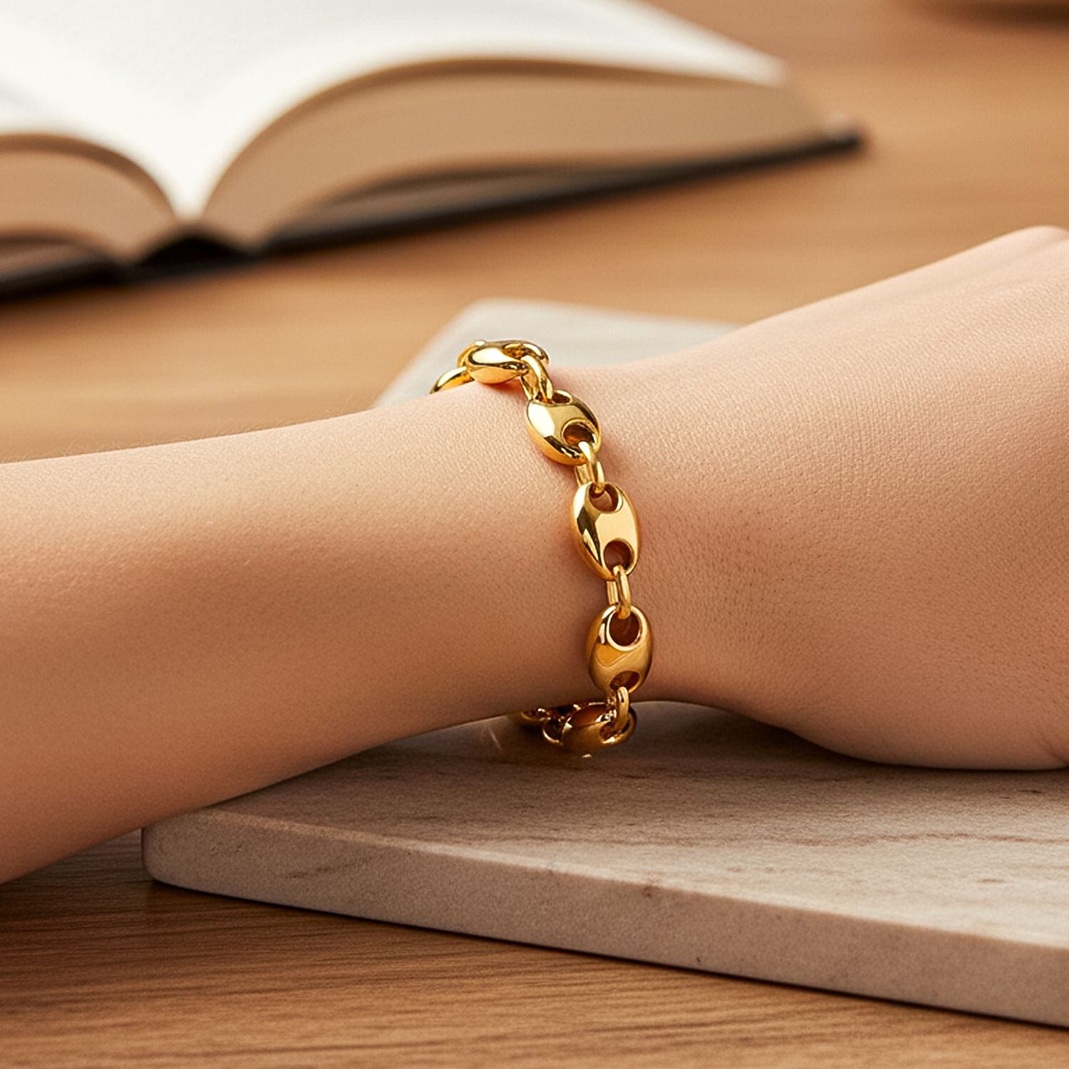 Luxoro Designer Inspired 9K Yellow Gold Bracelet (Size 7.5), Gold Wt. 6.60 Gms.