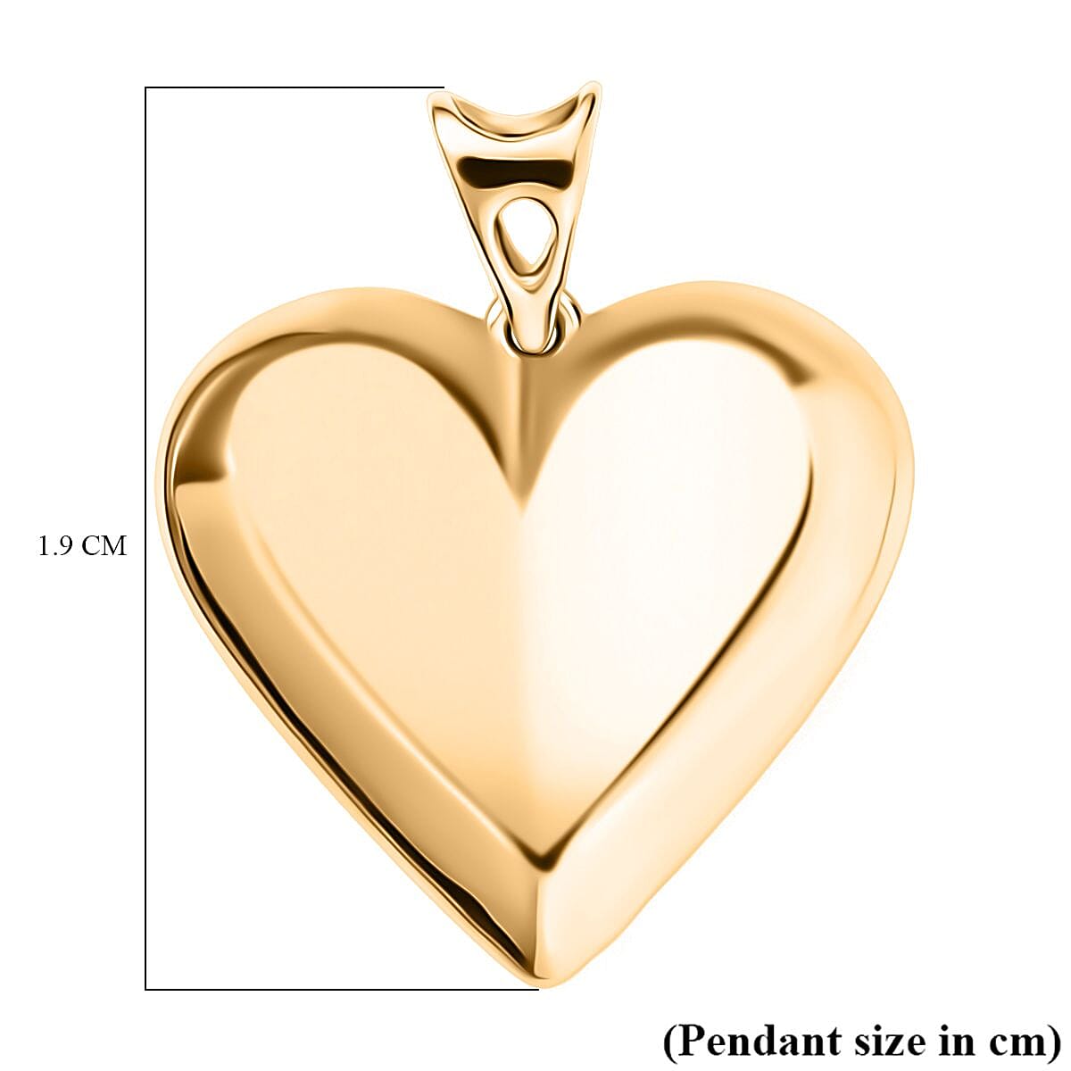 9K Yellow Gold Heart Pendant, Gold Wt. 1.42 Gms.