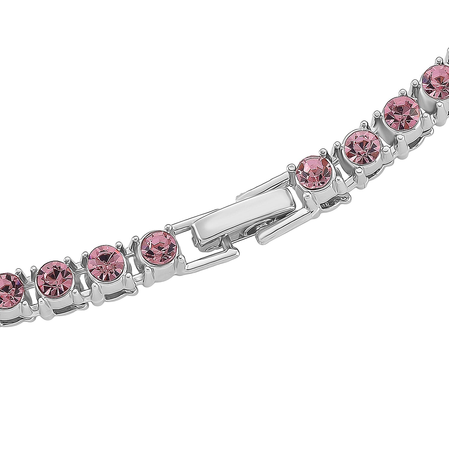 Pink Cubic Zirconia Cross Pendant with Chain (Size - 20) 20.00 Ct.