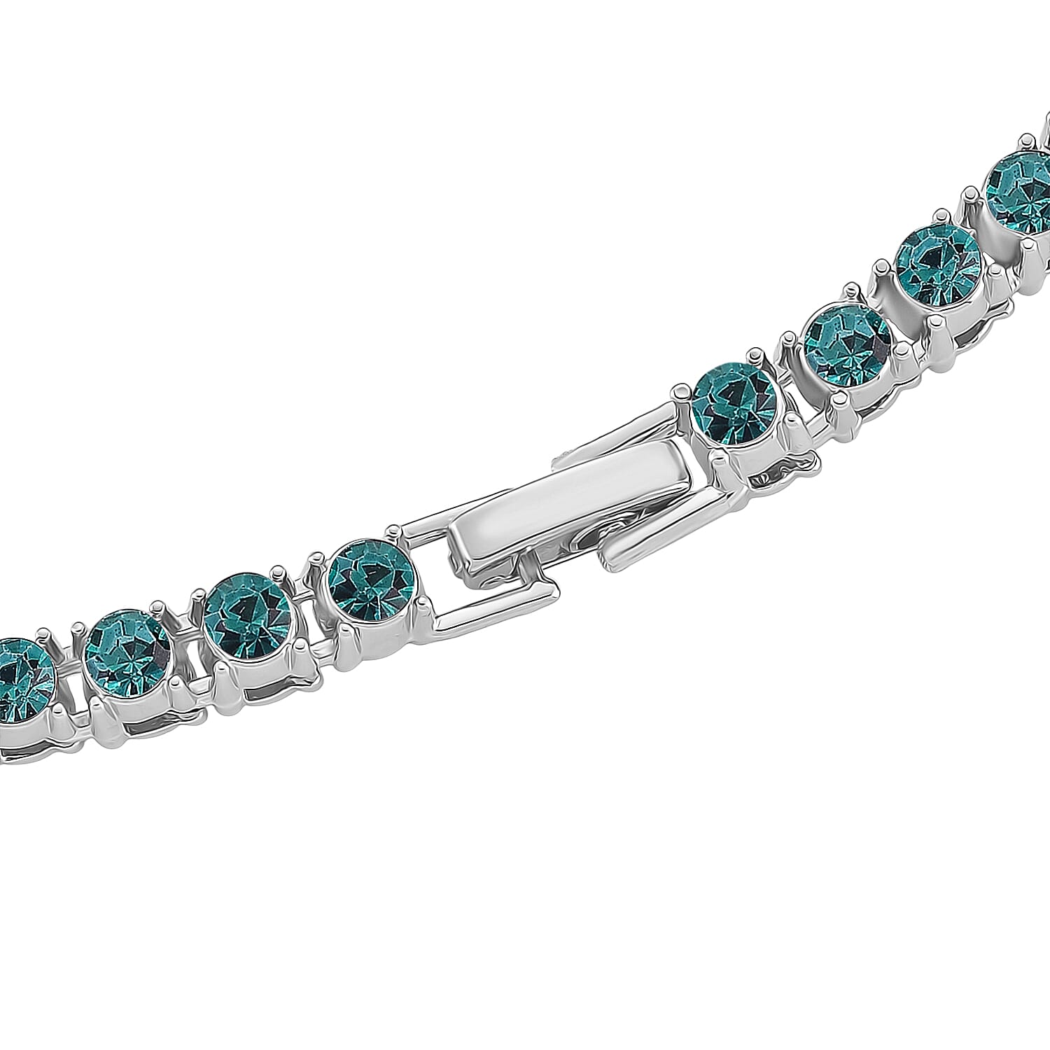 Austrian Green Crystal Cross Pendant with Chain (Size - 20)