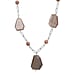 Tigers Eye Necklace (Size - 20) Silver Tone 240.00 Ct.