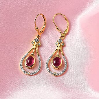 https://tjcuk.sirv.com/Products/82/6/8265109/D-Joy-African-Ruby-White-Zircon-Dangling-Earring-with-Lever-Back-in-Ye_8265109_1.jpg?w=342&h=342