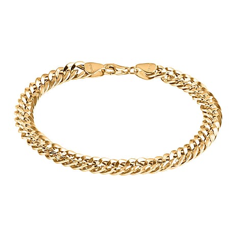 9K Yellow Gold Curb Bracelet (Size - 7.5) with Lobster Clasp, Gold Wt. 5.50 Gms.