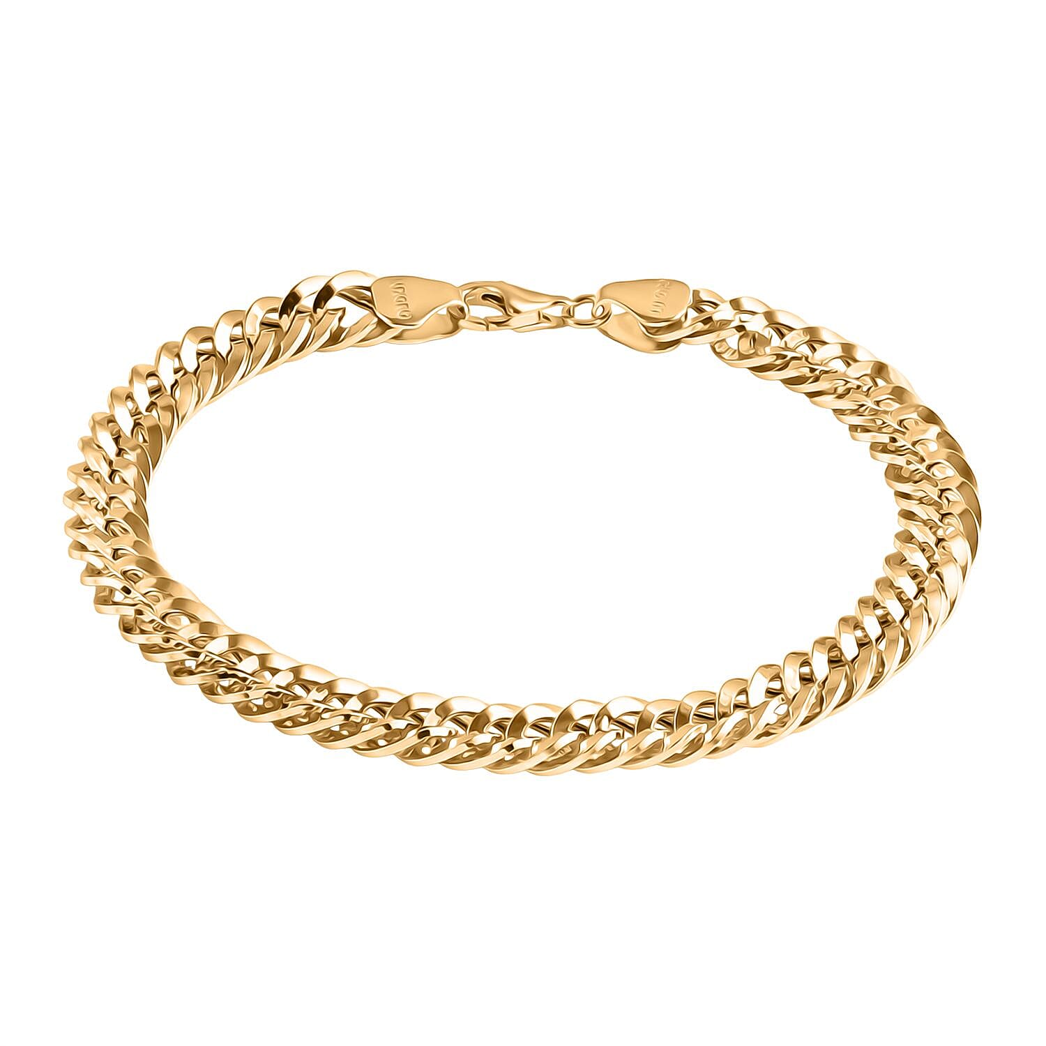 LUXORO 9K Yellow Gold Bracelet (Size - 7.5) with Lobster Clasp, Gold Wt. 6.50 Gms.